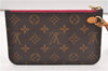 Authentic Louis Vuitton Monogram Neverfull Pouch Purse Clutch Bag Pink LV 6575F
