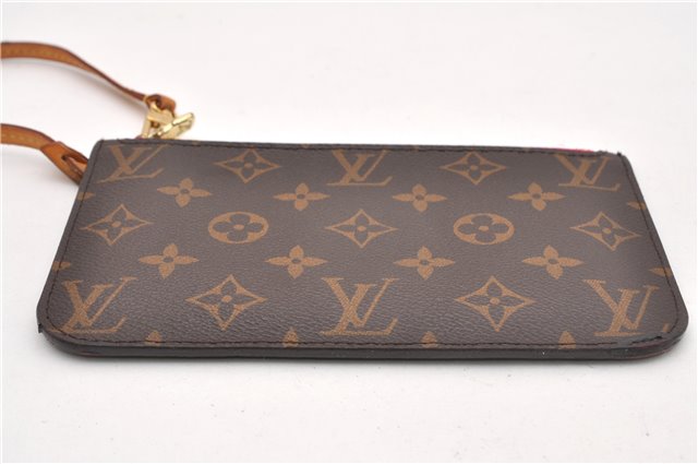 Authentic Louis Vuitton Monogram Neverfull Pouch Purse Clutch Bag Pink LV 6575F