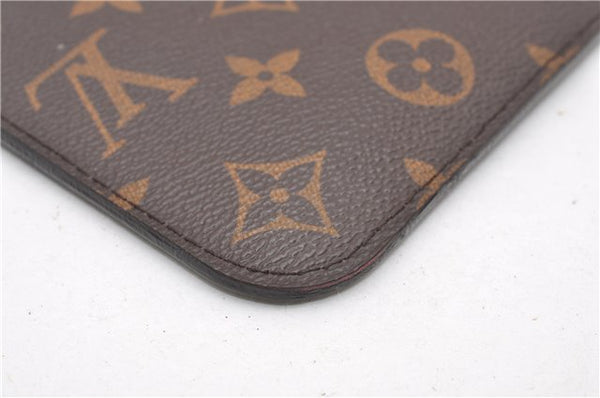 Authentic Louis Vuitton Monogram Neverfull Pouch Purse Clutch Bag Pink LV 6575F