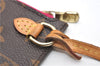 Authentic Louis Vuitton Monogram Neverfull Pouch Purse Clutch Bag Pink LV 6575F