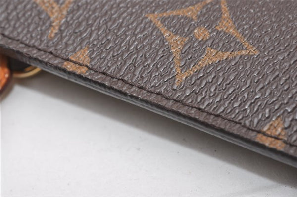 Authentic Louis Vuitton Monogram Neverfull Pouch Purse Clutch Bag Pink LV 6575F