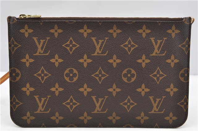 Authentic Louis Vuitton Monogram Neverfull Pouch Purse Clutch Bag LV 6576F