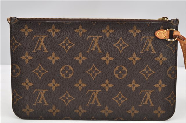 Authentic Louis Vuitton Monogram Neverfull Pouch Purse Clutch Bag LV 6576F