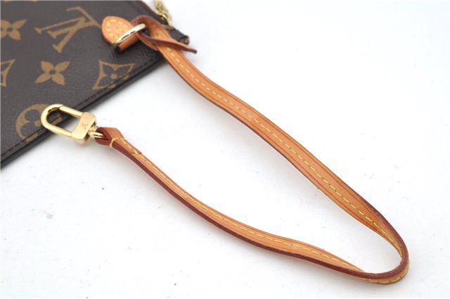 Authentic Louis Vuitton Monogram Neverfull Pouch Purse Clutch Bag LV 6576F