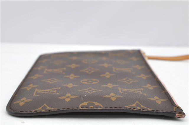 Authentic Louis Vuitton Monogram Neverfull Pouch Purse Clutch Bag Pink LV 6579F