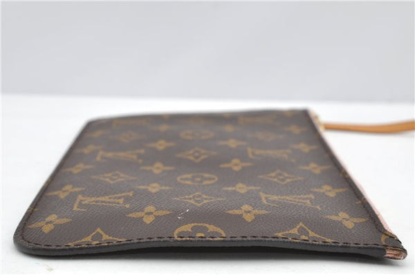 Authentic Louis Vuitton Monogram Neverfull Pouch Purse Clutch Bag Pink LV 6579F