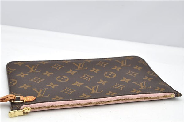 Authentic Louis Vuitton Monogram Neverfull Pouch Purse Clutch Bag Pink LV 6579F