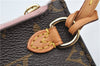 Authentic Louis Vuitton Monogram Neverfull Pouch Purse Clutch Bag Pink LV 6579F