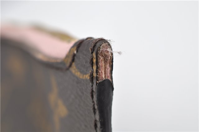 Authentic Louis Vuitton Monogram Neverfull Pouch Purse Clutch Bag Pink LV 6579F