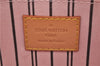 Authentic Louis Vuitton Monogram Neverfull Pouch Purse Clutch Bag Pink LV 6579F