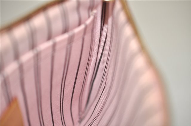 Authentic Louis Vuitton Monogram Neverfull Pouch Purse Clutch Bag Pink LV 6579F