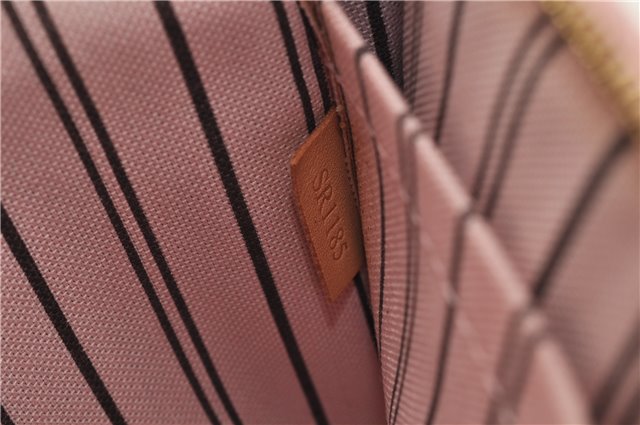 Authentic Louis Vuitton Monogram Neverfull Pouch Purse Clutch Bag Pink LV 6579F