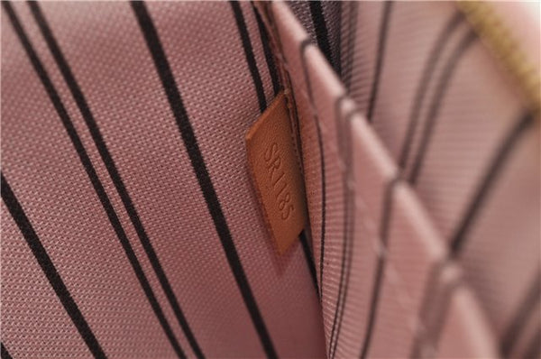 Authentic Louis Vuitton Monogram Neverfull Pouch Purse Clutch Bag Pink LV 6579F
