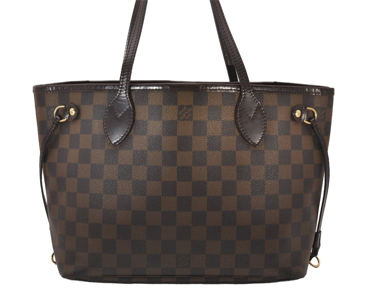 Authentic Louis Vuitton Damier Neverfull PM Shoulder Tote Bag N51109 LV 6583I