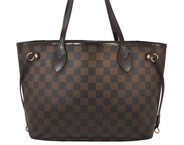 Authentic Louis Vuitton Damier Neverfull PM Shoulder Tote Bag N51109 LV 6583I