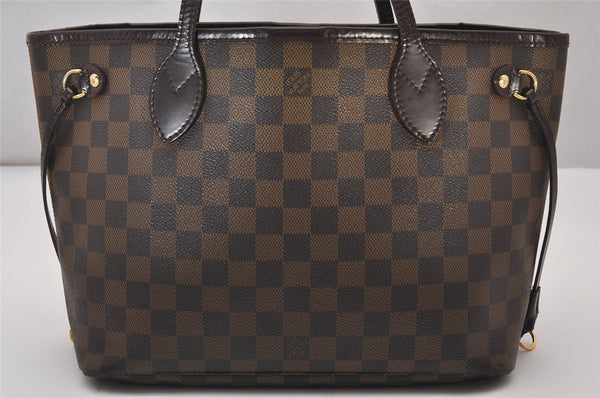 Authentic Louis Vuitton Damier Neverfull PM Shoulder Tote Bag N51109 LV 6583I