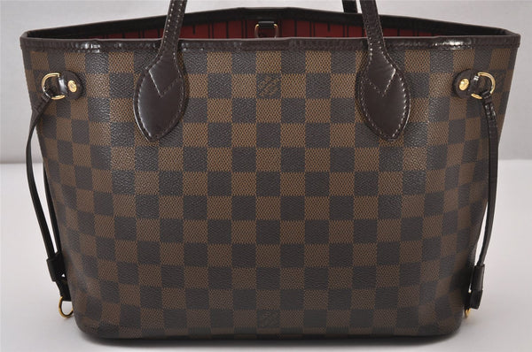 Authentic Louis Vuitton Damier Neverfull PM Shoulder Tote Bag N51109 LV 6583I