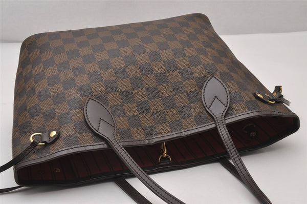 Authentic Louis Vuitton Damier Neverfull PM Shoulder Tote Bag N51109 LV 6583I