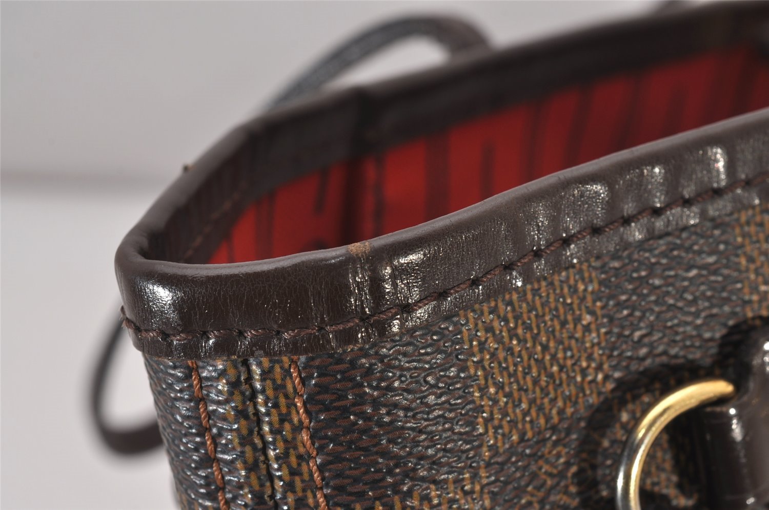 Authentic Louis Vuitton Damier Neverfull PM Shoulder Tote Bag N51109 LV 6583I