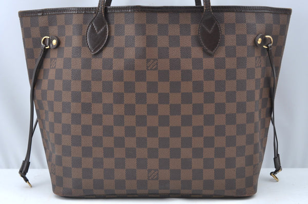 Authentic Louis Vuitton Damier Neverfull MM Shoulder Tote Bag N51105 LV 6652I