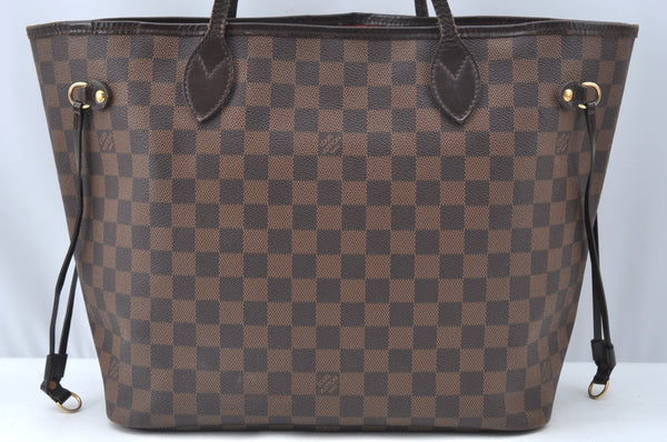 Authentic Louis Vuitton Damier Neverfull MM Shoulder Tote Bag N51105 LV 6652I