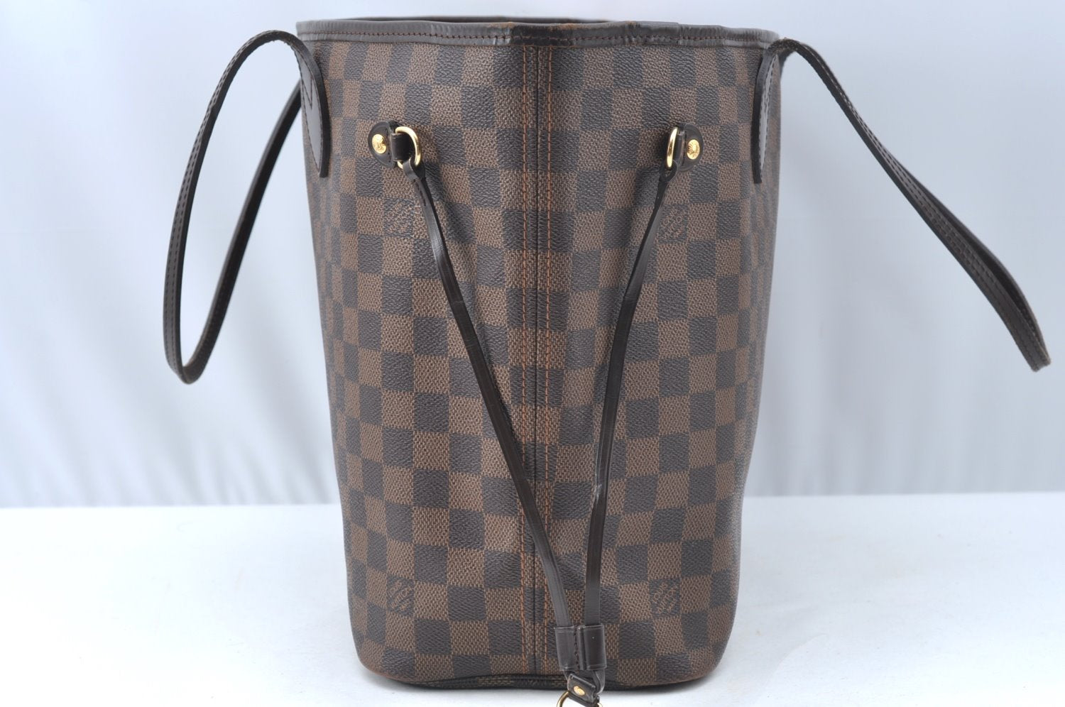 Authentic Louis Vuitton Damier Neverfull MM Shoulder Tote Bag N51105 LV 6652I