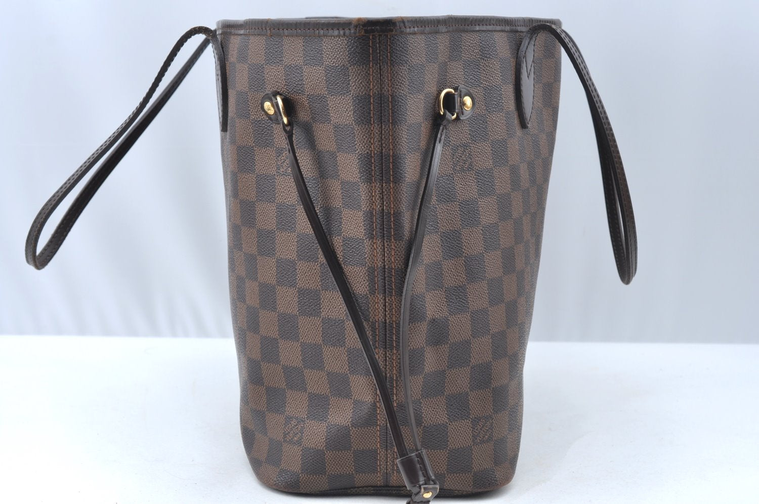Authentic Louis Vuitton Damier Neverfull MM Shoulder Tote Bag N51105 LV 6652I