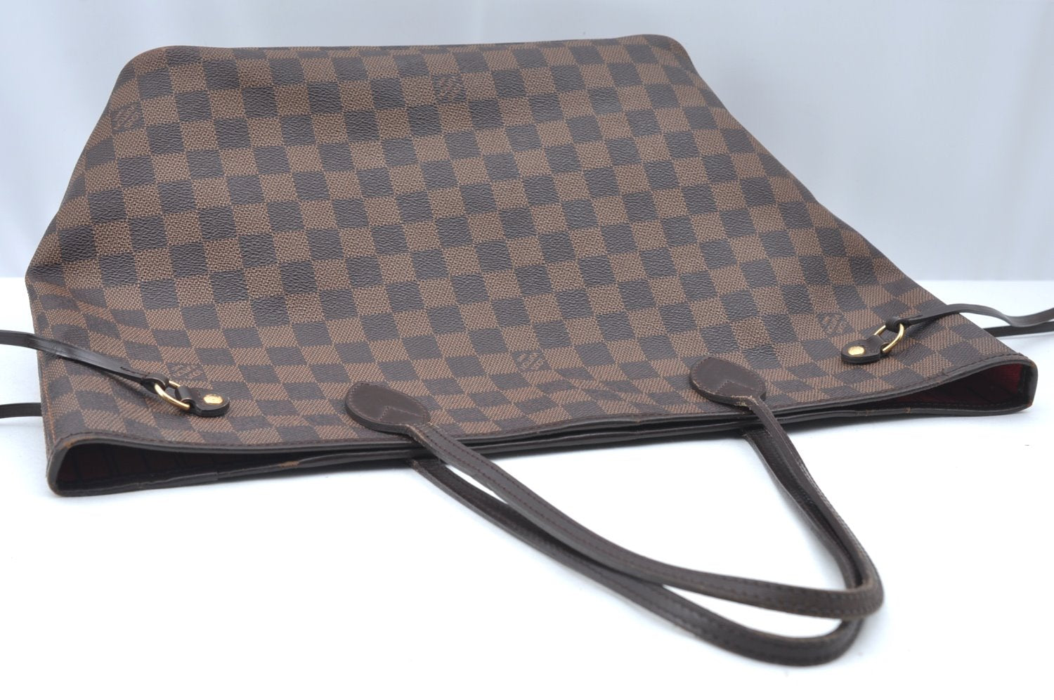 Authentic Louis Vuitton Damier Neverfull MM Shoulder Tote Bag N51105 LV 6652I