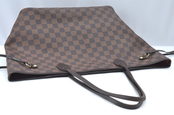 Authentic Louis Vuitton Damier Neverfull MM Shoulder Tote Bag N51105 LV 6652I