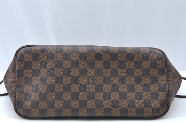 Authentic Louis Vuitton Damier Neverfull MM Shoulder Tote Bag N51105 LV 6652I