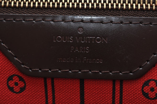 Authentic Louis Vuitton Damier Neverfull MM Shoulder Tote Bag N51105 LV 6652I