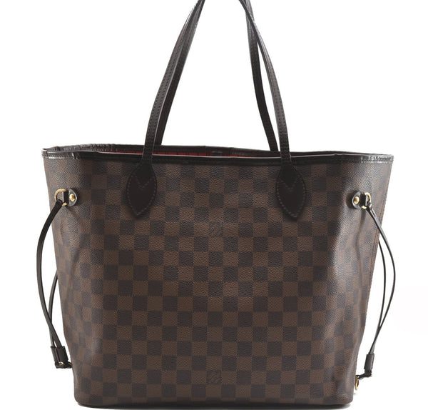 Authentic Louis Vuitton Damier Neverfull MM Shoulder Tote Bag N51105 LV 6676F