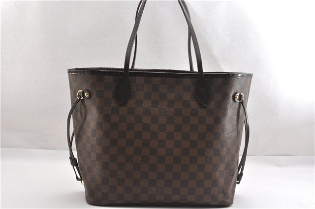 Authentic Louis Vuitton Damier Neverfull MM Shoulder Tote Bag N51105 LV 6676F