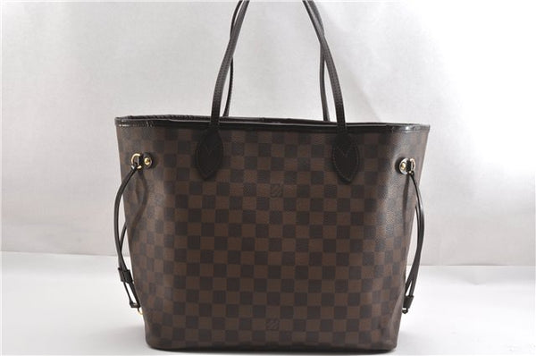 Authentic Louis Vuitton Damier Neverfull MM Shoulder Tote Bag N51105 LV 6676F