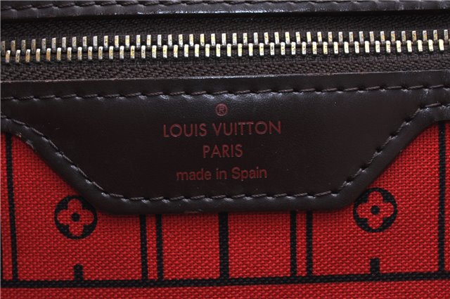 Authentic Louis Vuitton Damier Neverfull MM Shoulder Tote Bag N51105 LV 6676F