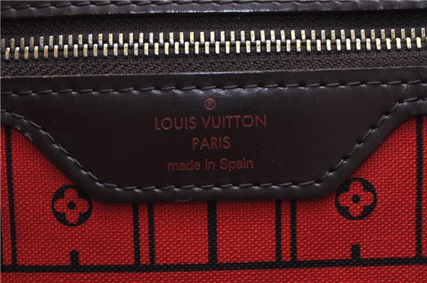 Authentic Louis Vuitton Damier Neverfull MM Shoulder Tote Bag N51105 LV 6676F