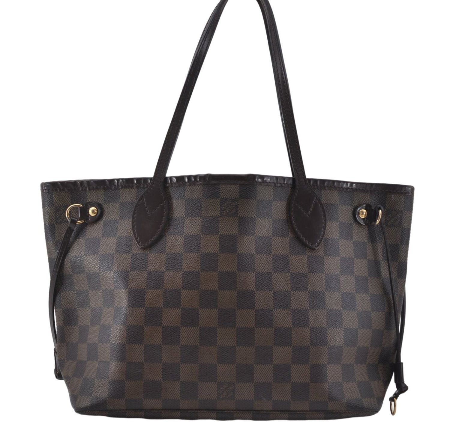 Authentic Louis Vuitton Damier Neverfull PM Shoulder Tote Bag N51109 LV 6762E