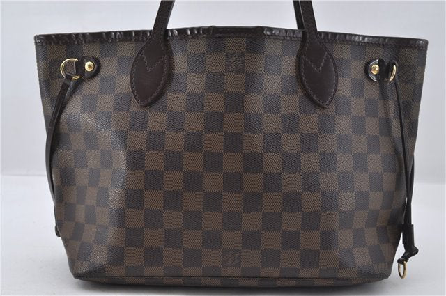 Authentic Louis Vuitton Damier Neverfull PM Shoulder Tote Bag N51109 LV 6762E