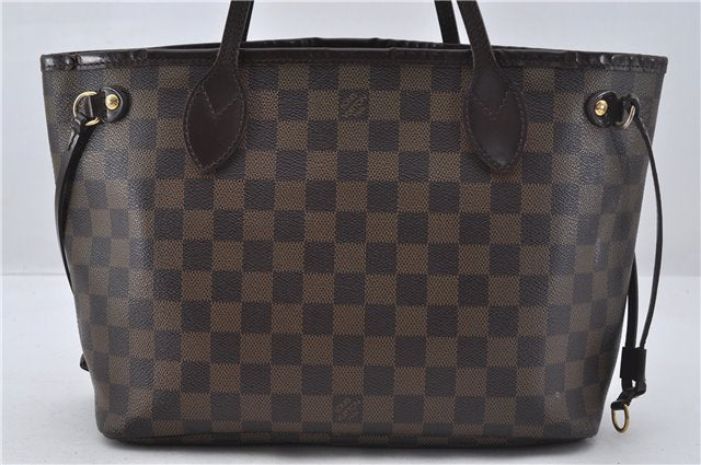 Authentic Louis Vuitton Damier Neverfull PM Shoulder Tote Bag N51109 LV 6762E