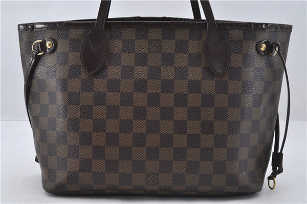 Authentic Louis Vuitton Damier Neverfull PM Shoulder Tote Bag N51109 LV 6762E