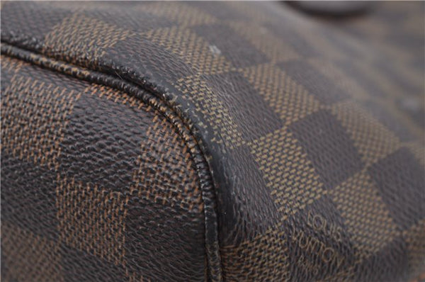 Authentic Louis Vuitton Damier Neverfull PM Shoulder Tote Bag N51109 LV 6762E