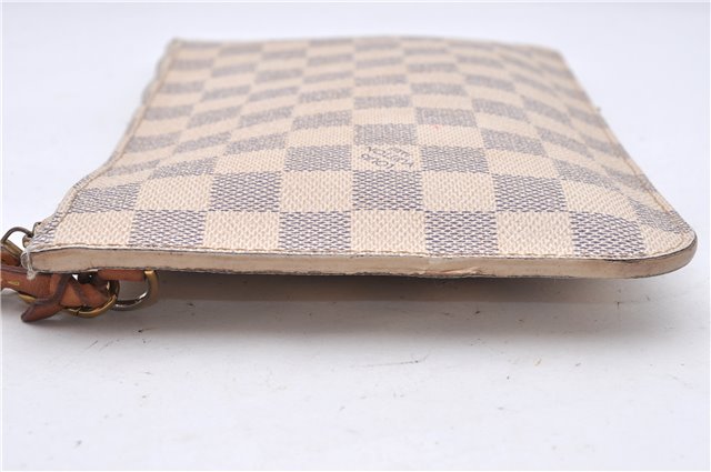 Authentic Louis Vuitton Damier Azur Neverfull Pouch Purse Clutch LV 6964D