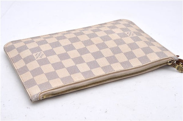 Authentic Louis Vuitton Damier Azur Neverfull Pouch Purse Clutch LV 6964D