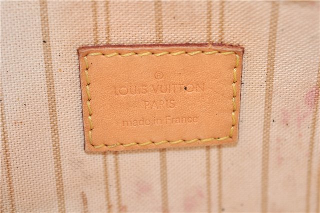 Authentic Louis Vuitton Damier Azur Neverfull Pouch Purse Clutch LV 6964D