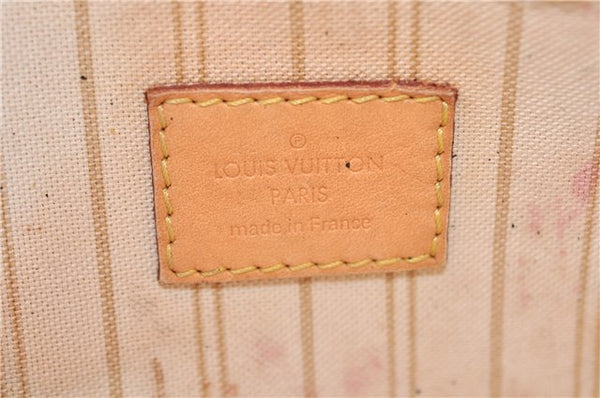 Authentic Louis Vuitton Damier Azur Neverfull Pouch Purse Clutch LV 6964D