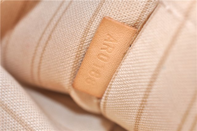 Authentic Louis Vuitton Damier Azur Neverfull Pouch Purse Clutch LV 6964D