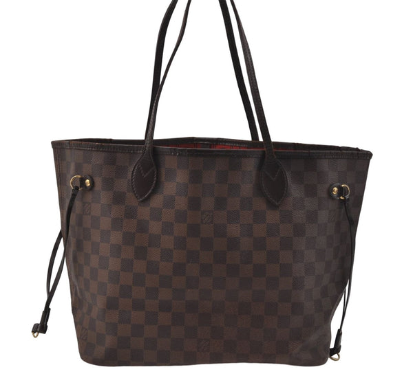 Authentic Louis Vuitton Damier Neverfull MM Shoulder Tote Bag N51105 LV 6991D