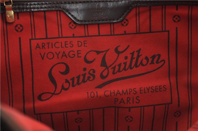 Authentic Louis Vuitton Damier Neverfull MM Shoulder Tote Bag N51105 LV 6991D