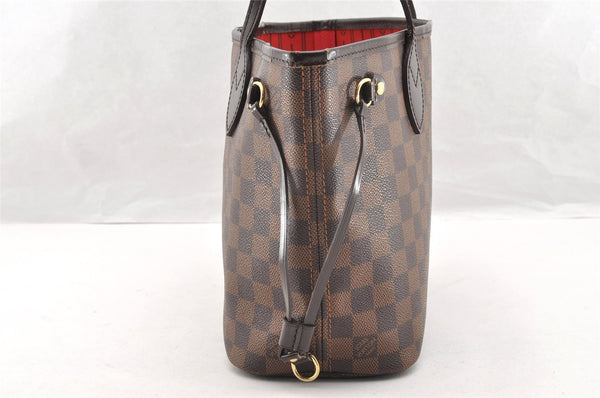 Authentic Louis Vuitton Damier Neverfull PM Shoulder Tote Bag N51109 LV 7011I
