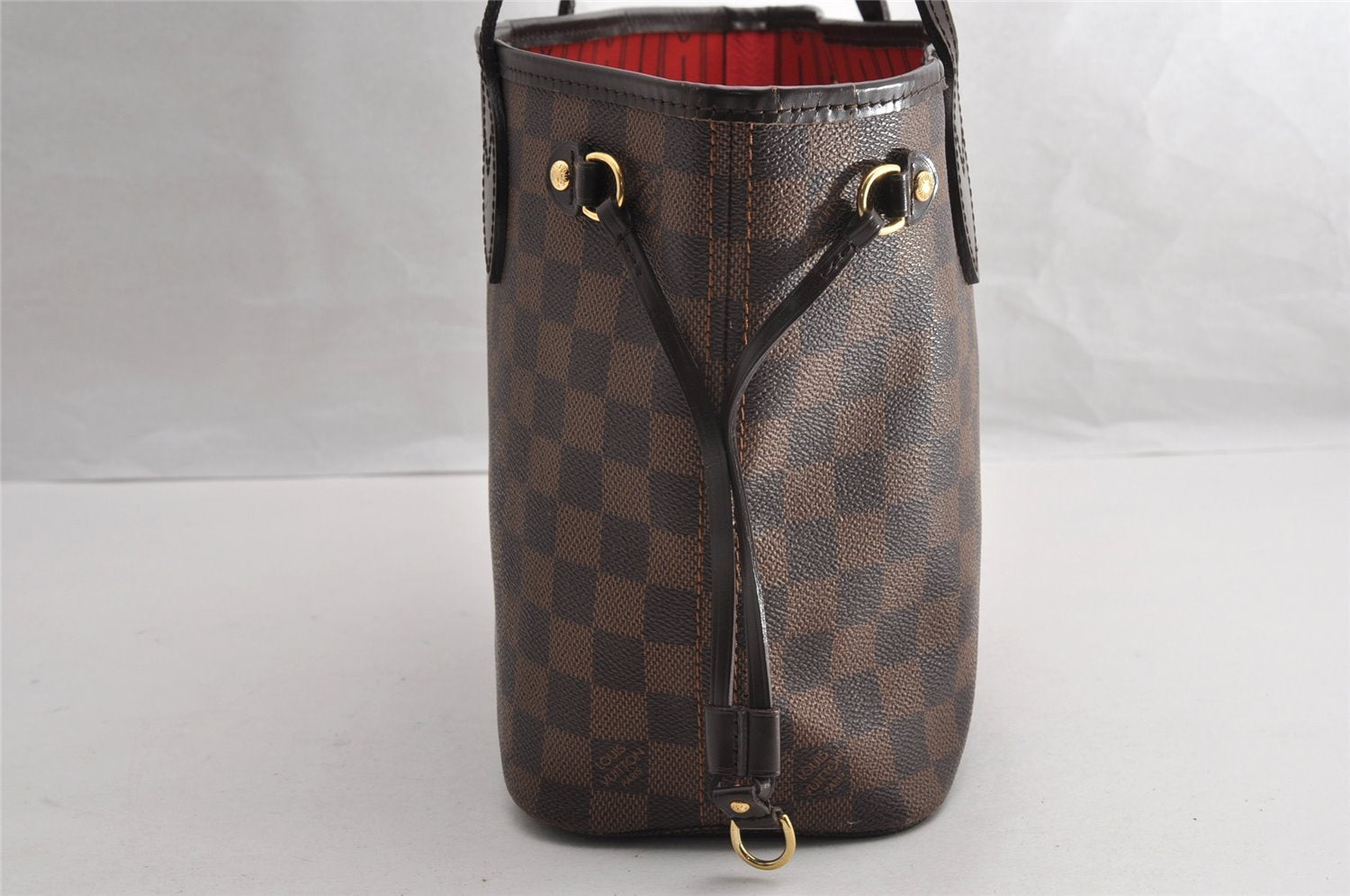 Authentic Louis Vuitton Damier Neverfull PM Shoulder Tote Bag N51109 LV 7011I